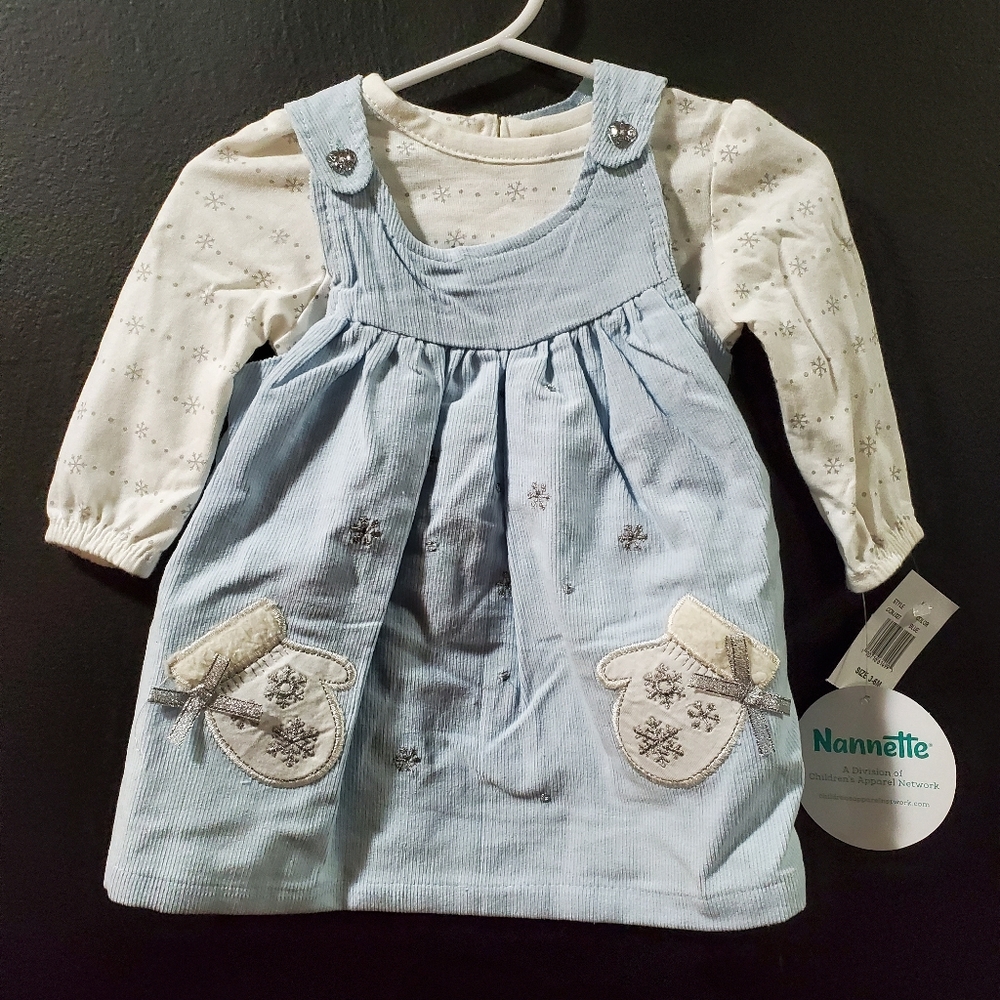 NWT Nannette Baby Corduroy Winter Dress